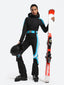 Women's Black Performance Athletic One-Piece Ski Suit Snowboard Suit