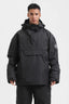 Men's Black Insulated Color-Block Ski Anorak Snow Anoraks