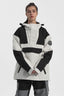 Women's Ivory & Black Insulated Color-Block Ski Anorak Snow Anoraks