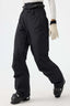 Women's Black Multi-Pocket Vented Ski Pants Baggy Snow Pants