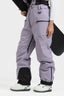 Women's Lavender Insulated Baggy Ski Pants With Detachable Suspenders Snow Pants
