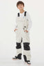 Off White Reflective Workwear Ski Bibs Durable Snow Bibs
