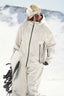 Women's Off White Fully-Sealed Dual-Vent Ski Jacket Minimalist Insulated Snow Jacket