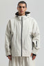 Men's Off White Fully-Sealed Dual-Vent Ski Jacket Minimalist Insulated Snow Jacket