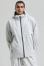 Men's Light Grey Fully-Sealed Dual-Vent Ski Jacket Minimalist Insulated Snow Jacket