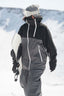 Women's Black & Grey Asym-Zip Face-Vent Ski Jacket Waterproof Insulated Snow Jacket