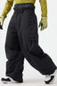 Men's Black Baggy Oxford Ski Pants Wear-Resistant Snow Pants