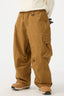 Women's Caramel Baggy Oxford Ski Pants Wear-Resistant Snow Pants