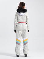 Women's Navy Blue Ventilated Snow-Resistant Ski Suit One-Piece Snow Suit