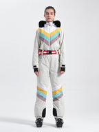 Women's Black Ventilated Snow-Resistant Ski Suit One-Piece Snow Suit