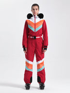 Women's Ivory Ventilated Snow-Resistant Ski Suit One-Piece Snow Suit