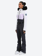 Women's Orange & Pink Waist-Defining Insulated Waterproof Ski Suits One-Piece Snowboard Suit