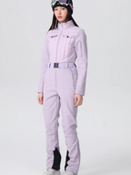 Conjunto de chaqueta y pantalón de nieve para mujer, mono de esquí ajustado de lujo