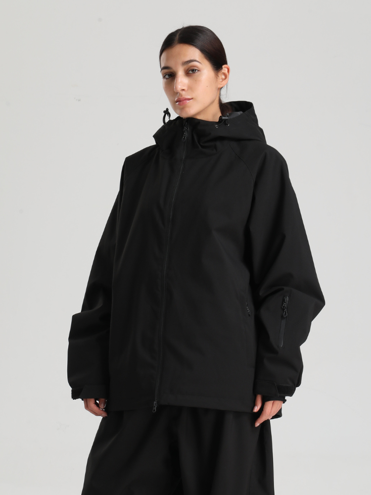 Women's Baggy Snow Jacket Sleek Oversized Snowboard Jacket
