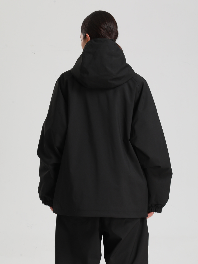 Women's Baggy Snow Jacket Sleek Oversized Snowboard Jacket