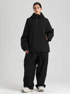 Women's Baggy Snow Jacket Sleek Oversized Snowboard Jacket