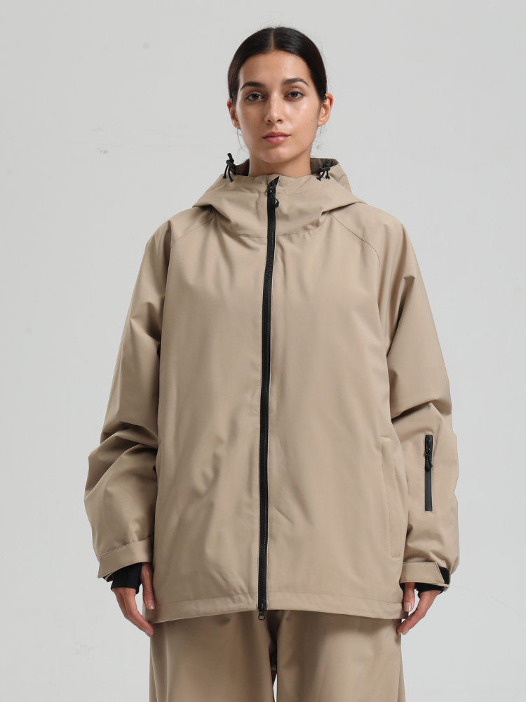Women's Baggy Snow Jacket Sleek Oversized Snowboard Jacket