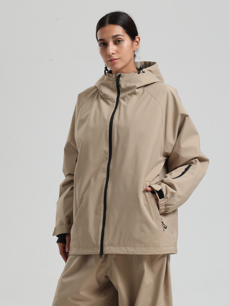 Women's Baggy Snow Jacket Sleek Oversized Snowboard Jacket