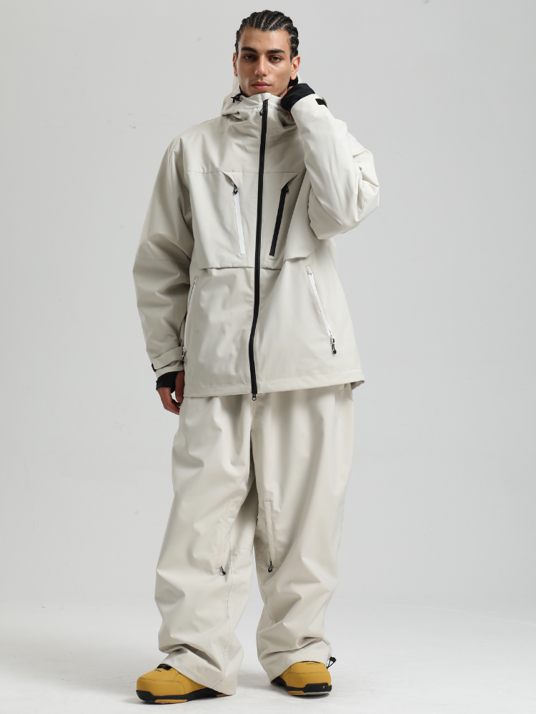 Men's Cargo Snowboard Jacket StormGuard Insulated Baggy Snow Jacket