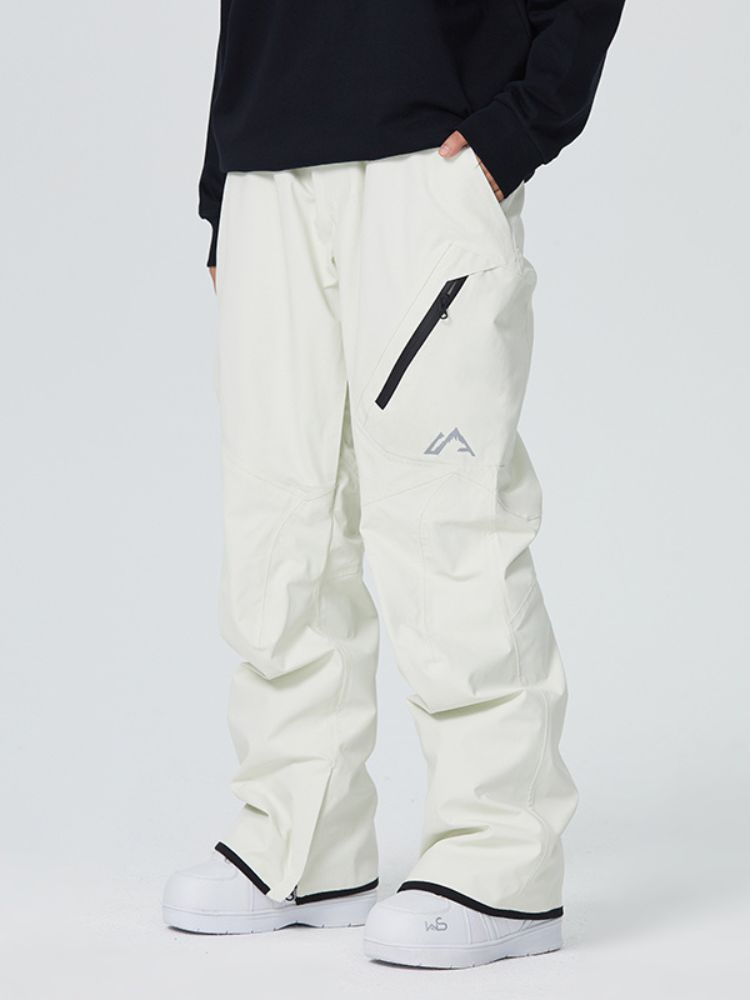 Men's Snowboard Pants Diagonal Zipper Snow Pants