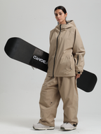 Women's Baggy Snow Jacket Sleek Oversized Snowboard Jacket