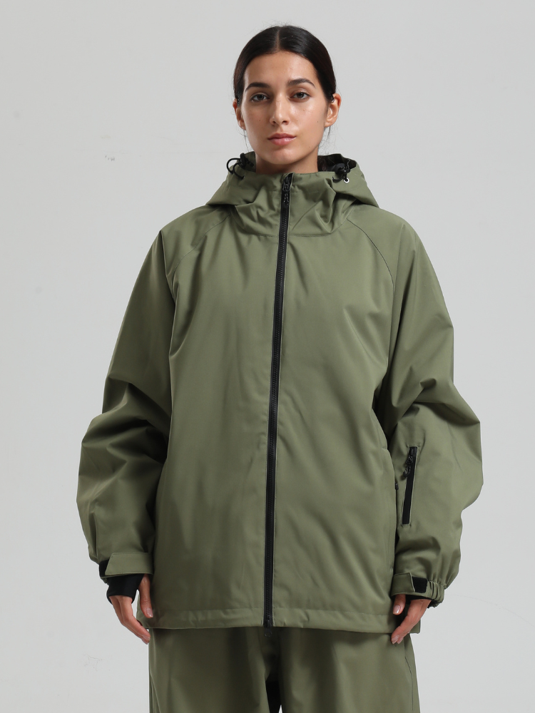 Women's Baggy Snow Jacket Sleek Oversized Snowboard Jacket
