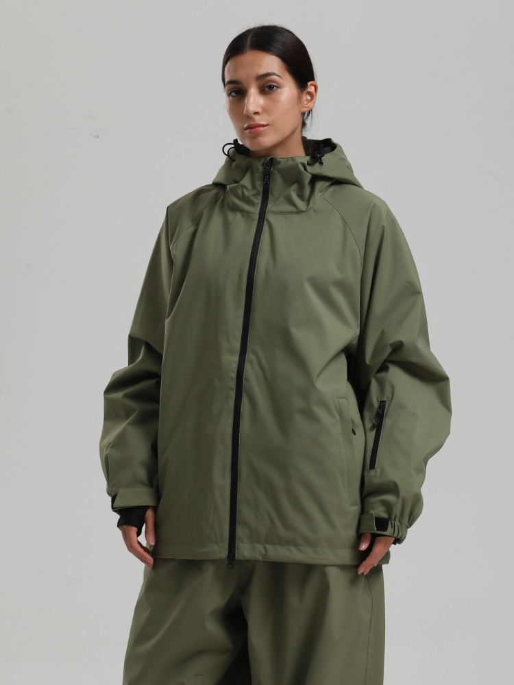 Women's Baggy Snow Jacket Sleek Oversized Snowboard Jacket