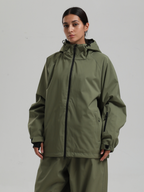 Women's Baggy Snow Jacket Sleek Oversized Snowboard Jacket