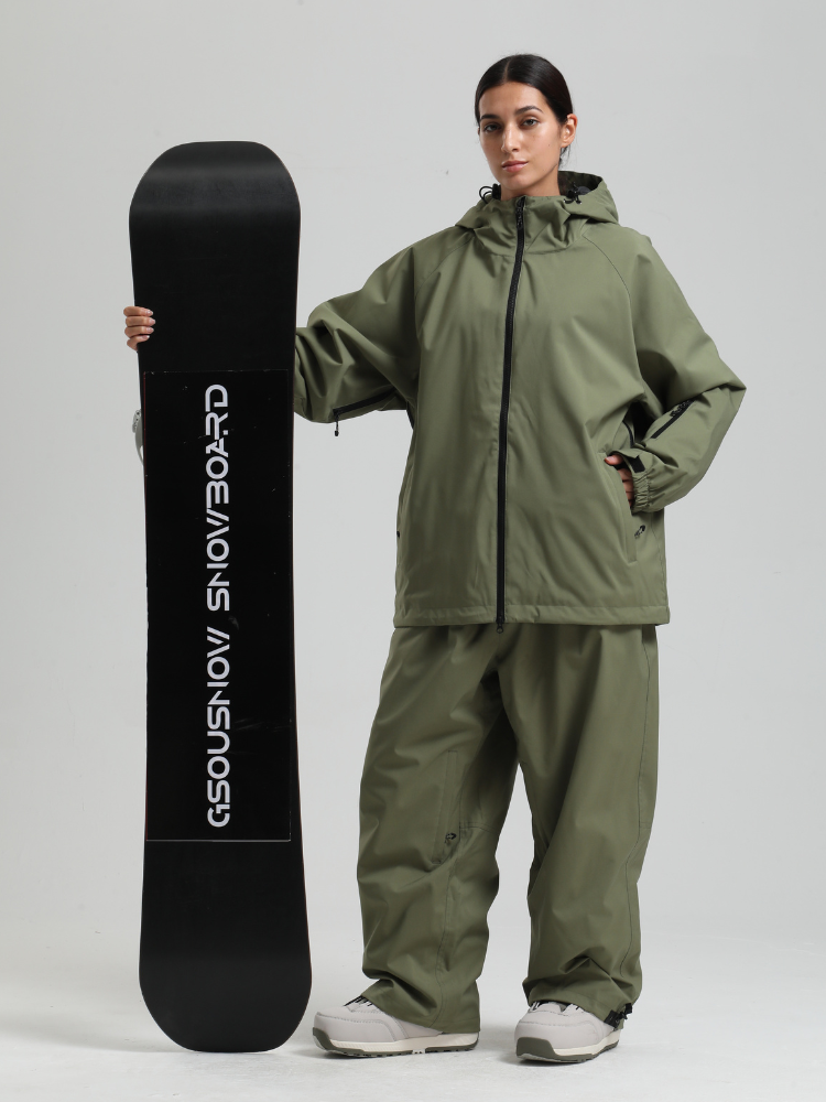 Women's Baggy Snow Jacket Sleek Oversized Snowboard Jacket