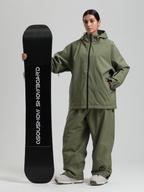 Women's Baggy Snow Jacket Sleek Oversized Snowboard Jacket