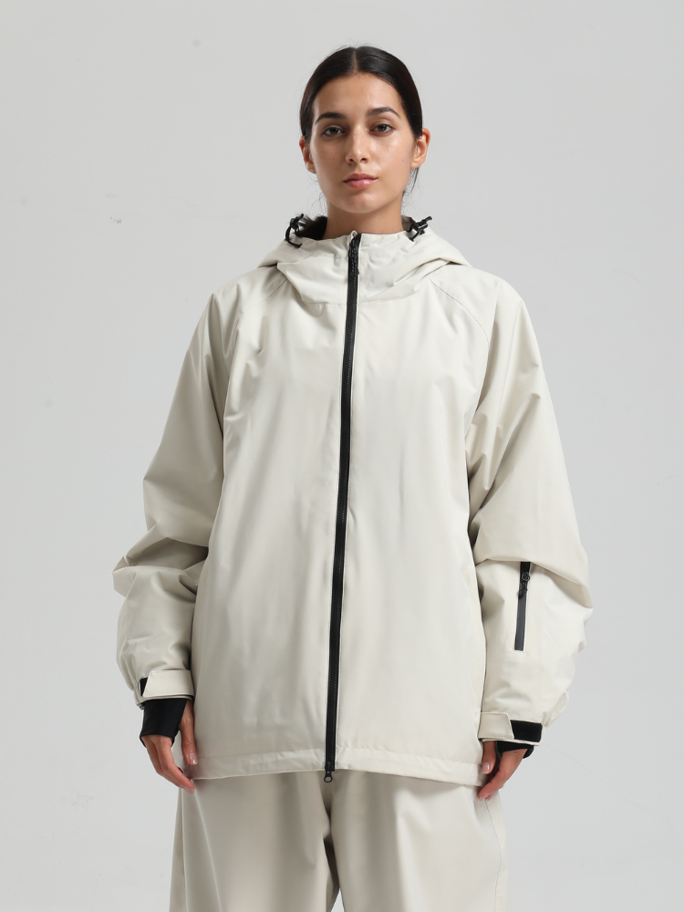 Women's Baggy Snow Jacket Sleek Oversized Snowboard Jacket