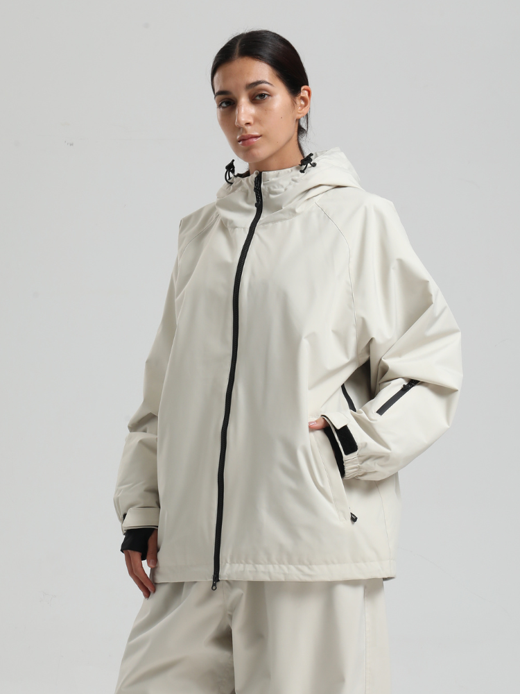 Women's Baggy Snow Jacket Sleek Oversized Snowboard Jacket