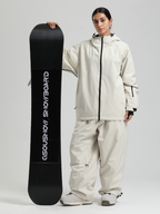 Women's Baggy Snow Jacket Sleek Oversized Snowboard Jacket