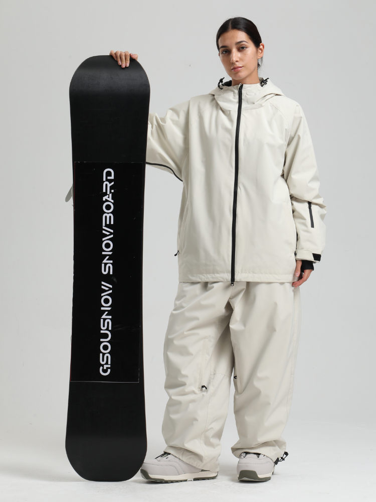 Women's Baggy Snow Jacket Sleek Oversized Snowboard Jacket