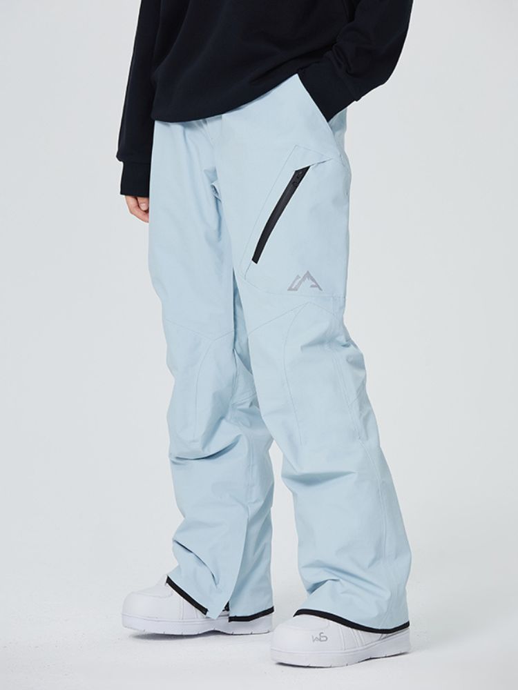 Men's Snowboard Pants Diagonal Zipper Snow Pants