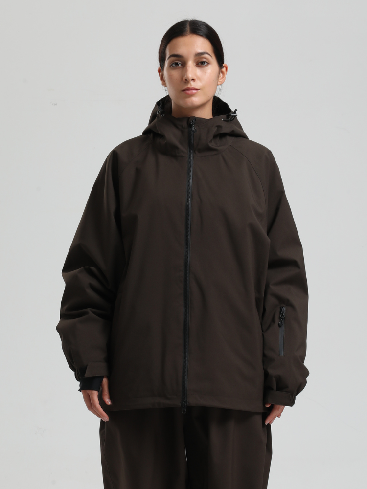 Women's Baggy Snow Jacket Sleek Oversized Snowboard Jacket