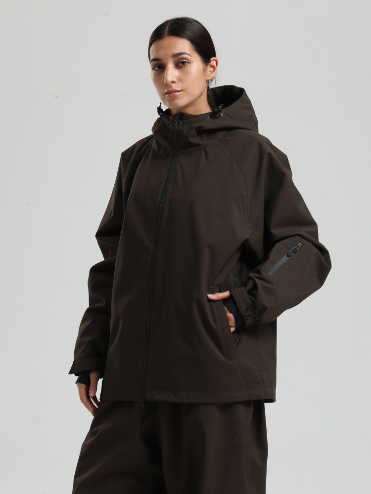 Women's Baggy Snow Jacket Sleek Oversized Snowboard Jacket