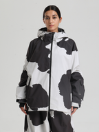 Women's Ski Jacket Snowboard Jacket Bold Cow Print Snow Jacket – Gsou Snow