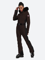Women's Faux-Fur Slim One Piece Ski Suits