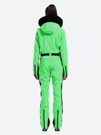 Women's Faux-Fur Slim Ski Jumpsuit One Piece Ski Suit