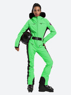 Women's Faux-Fur Slim One Piece Ski Suits