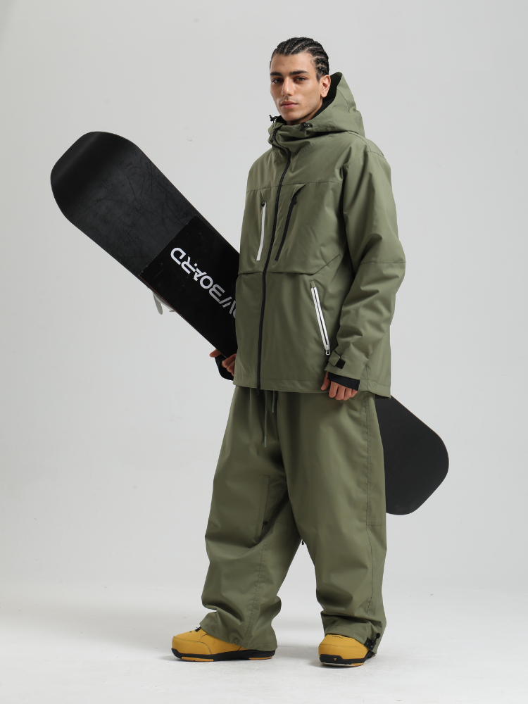 Men's Cargo Snowboard Jacket StormGuard Insulated Baggy Snow Jacket