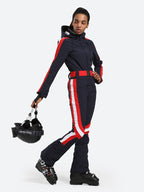 Women's Black Performance Athletic One-Piece Ski Suit Snowboard Suit