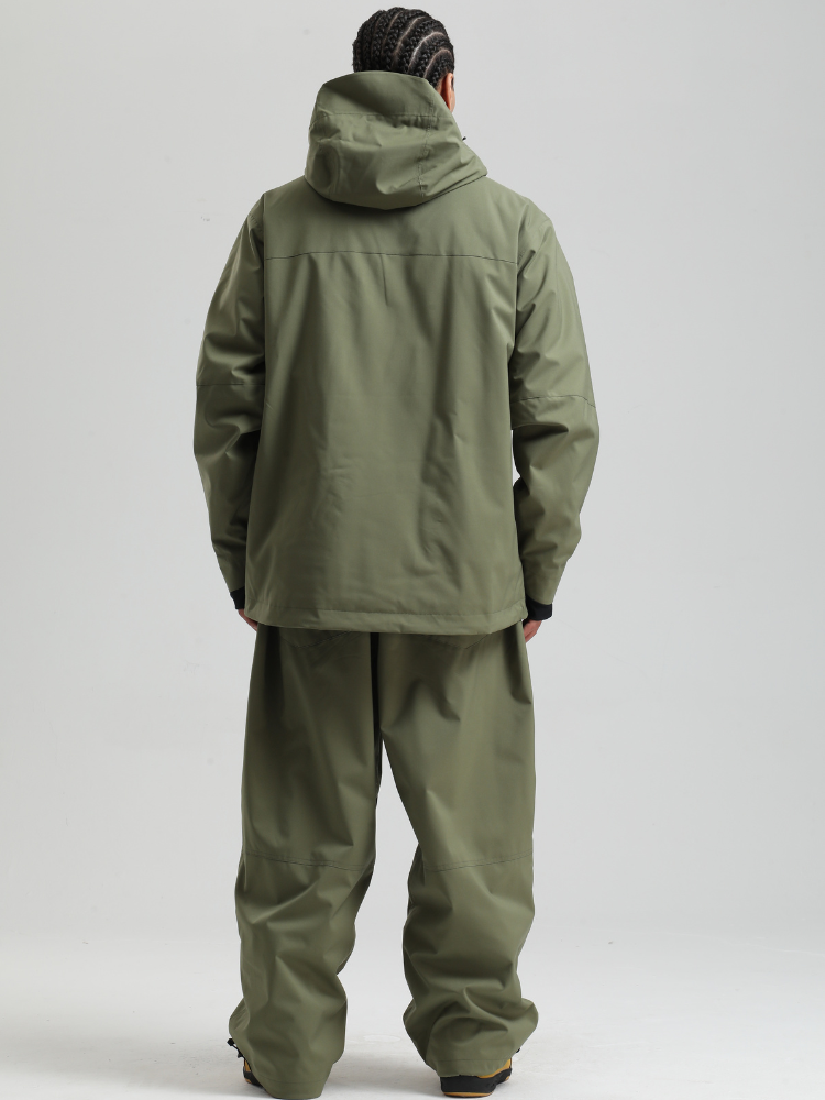 Men's Cargo Snowboard Jacket StormGuard Insulated Baggy Snow Jacket