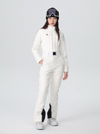 Conjunto de chaqueta y pantalón de nieve para mujer, mono de esquí ajustado de lujo