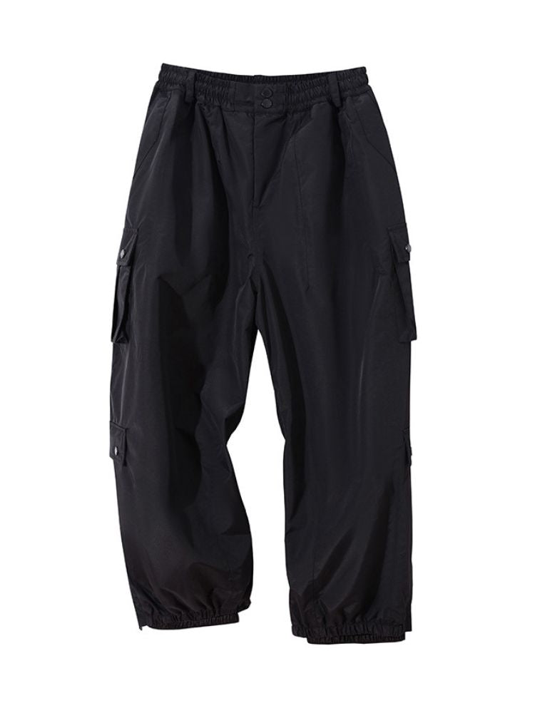 Women's Snow Pant 3L Monochrome Baggy Cargo Pants - Searipe