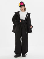 Women's Suspender Baggy Snow Pants -Doorek
