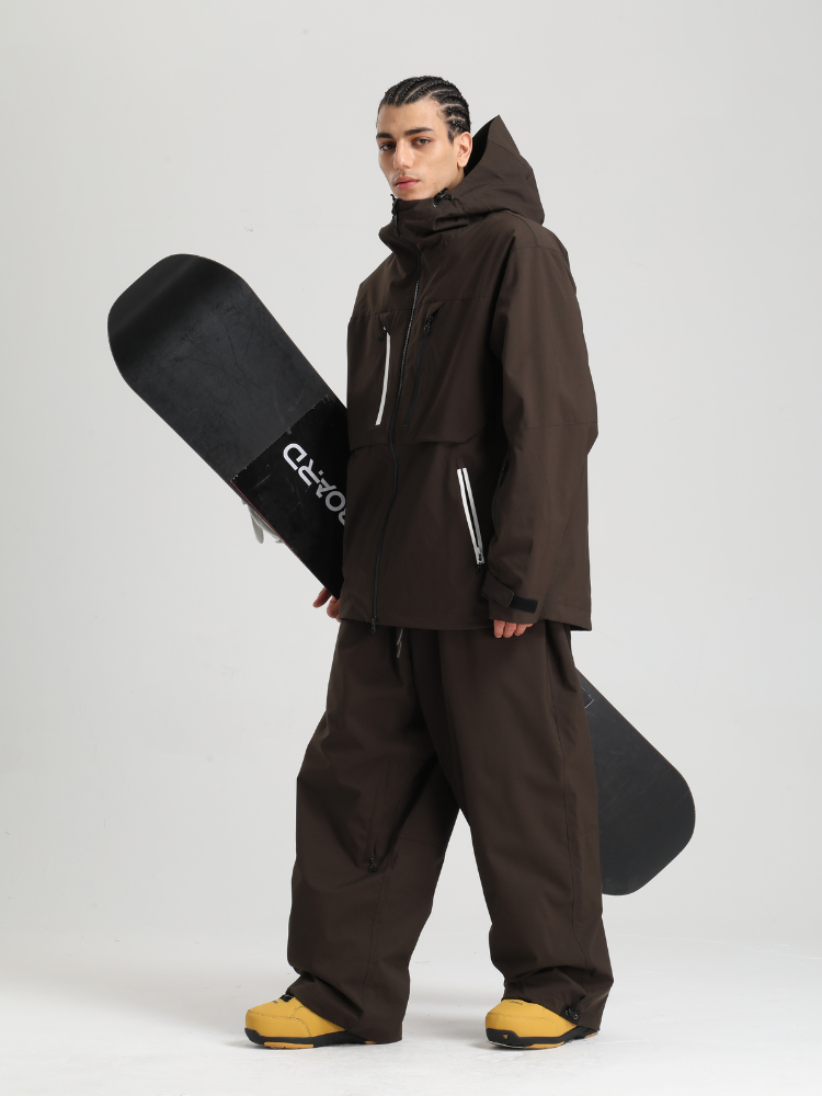 Men's Cargo Snowboard Jacket StormGuard Insulated Baggy Snow Jacket