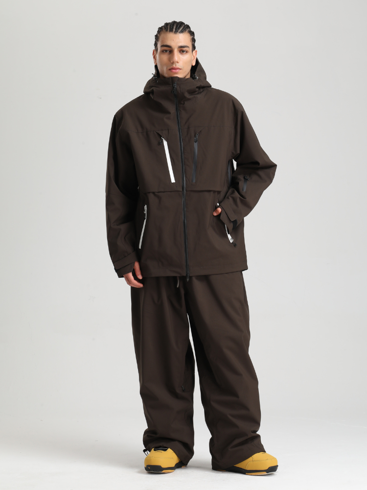 Men's Cargo Snowboard Jacket StormGuard Insulated Baggy Snow Jacket