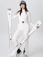 Conjunto de chaqueta y pantalón de nieve para mujer, mono de esquí ajustado de lujo